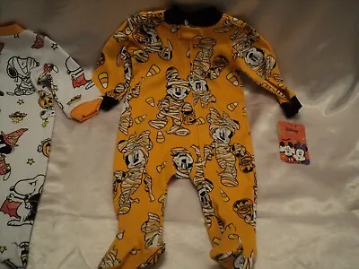 Disney Baby Infant 0-3m One Piece Sleep And Play Halloween Mickey/Minnie NWT • $7