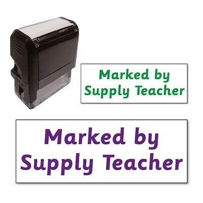 £9.96 • Buy Marked By Supply Teacher Feedback School Teacher Marking Feedback Stamp 38x15mm
