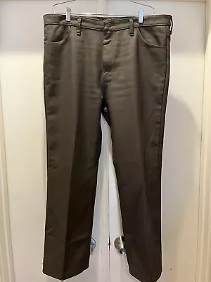 VTG Wrangler Pants Brown Polyester Slacks Trousers Western Cowboy Mens 38x30 • $14.95