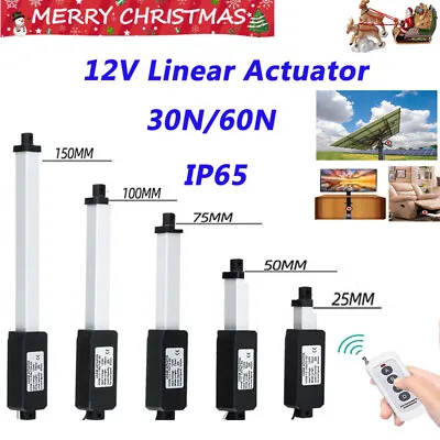 Mini  Linear Actuator 12V 6.75lbs 13.5lbs Stroke 1  2  3  4  6  Waterproof IP65 • $36.25