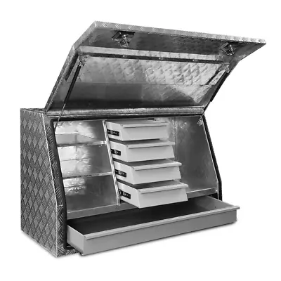 $657.38 • Buy Giantz Aluminium Toolbox Ute Tool Box Drawers Storage Truck Canopy Trailer Locks