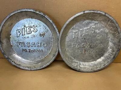 2 Vintage PIES By FASENO Tins Metal Pin Plate PO7-8760 9  Country Kitchen Baking • $12.95