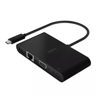 Belkin USB-C Multimedia + Charge Adapter (avc004bk-bl) (avc004bkbl) • $47.38