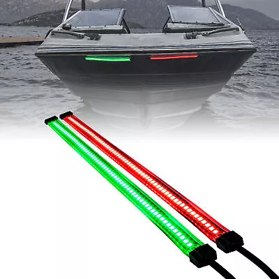 Red Green 66 LED 1-Row Marine Navigation Light Strip Kit For Kayak Pontoon Boat • $19.99