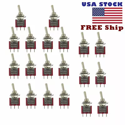 20x 3 Pin SPDT ON-ON 2 Position Mini Toggle Switches MTS-102 US Stock Free Ship • $10.61