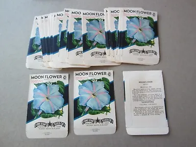 Wholesale Lot Of 50 Old Vintage 1940's - MOON FLOWER Mixed - Flower SEED PACKETS • $19.99