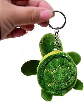 Green Mini Tortoise Plush Toy Stuffed Animal Toy Cute Plush Sea Turtle Keychain  • $9.55