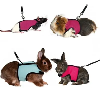 £6.99 • Buy Trixie Rabbit Guinea Pig Rat Ferret Harness & Lead Breathable Soft Pet Leash Set