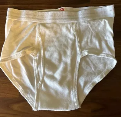 Vintage Hanes Men's Briefs Size 32 Underwear Red Stripe Soft • $20.70