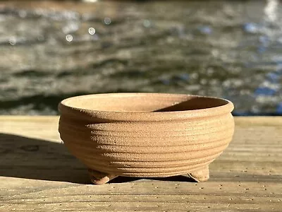 Pre-owned Vintage Japanese Round Shohin Bonsai Pot By Deiju - 3.5” • $58