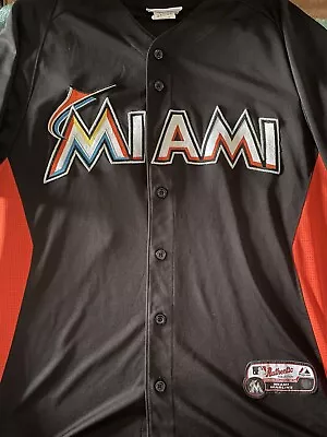 Miami Marlins Majestic Size Large Blank Back Jersey • $31.99