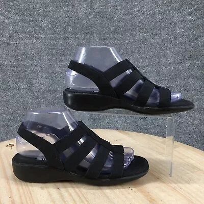 Mootsies Tootsies Sandals Womens 7 M Salute2 Gladiator 501482 Black Slip On • $28.99