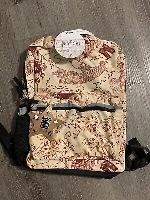 Harry Potter The Marauders Map Backpack All Over Print 16  Multicolor Kids New • $21.24