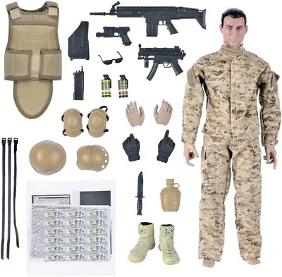 1/6 Army Solider ANB01 ACU Desert Action Figure Military Model Collectible Toys • $28.97