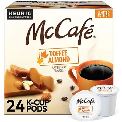 McCafe Toffee Almond Coffee Keurig Single Serve K-Cup Pods 24 Count • $13.99