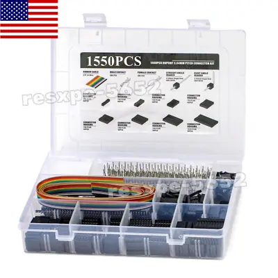 1550Pcs Dupont Wire Jumper Pin Header Connector Housing Kit + M/F Crimp Pins US • $16.95