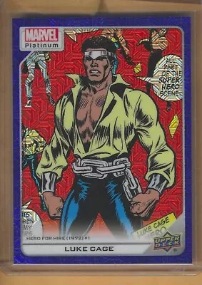 2024 Ud Marvel Platinum #165 Luke Cage Blue Traxx 038/499 Sp Rare Awesome • $0.99