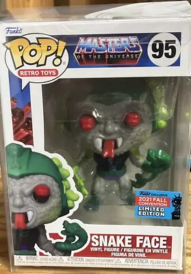 Funko Pop! Masters Of The Universe Snake Face 95 Exclusive W/Pop Protector • $9