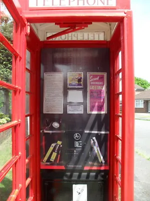 VINYL PRINTED INTERIOR PRINT To Fit A K6 RED TELEPHONE BOX FULL SIZE STICKY BACK • £120