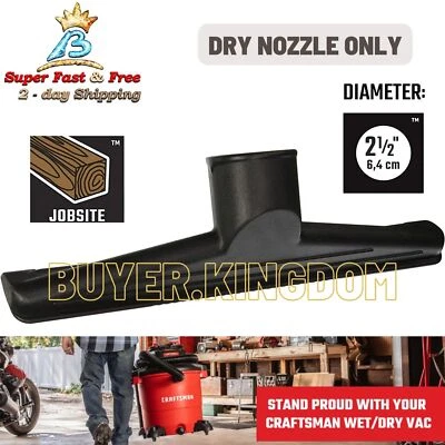 $25.20 • Buy Vacuum Dry Nozzle Insert Attachment For Craftsman 2.5  Hose Wet Dry Vacs Cleaner