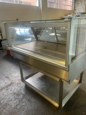 £1100 • Buy 1.4M Deep Stainless Steel Serveover On Stand Takeaway Display Chiller Fridge