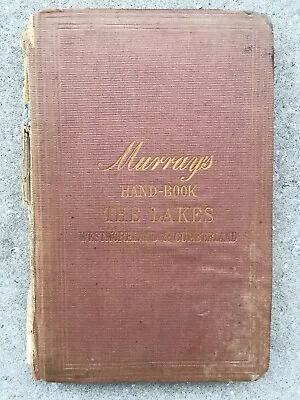 RARE 1867 Murray's Handbook Westmoreland Cumberland Lakes 1866 MAP Travel • $79.99