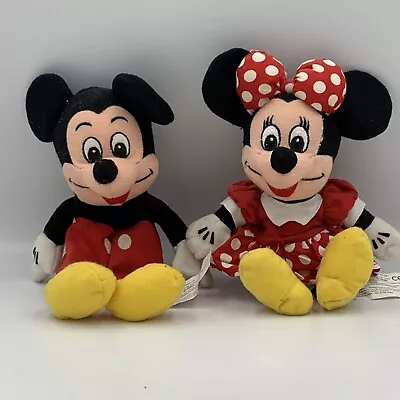 Minnie And Mickey Mouse Mini Bean Bags The Disney Store 9 In Plush • $9.99