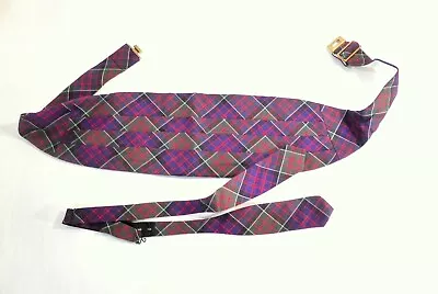 Vintage Jack Henry Men's Plaid Cummerbund And Bow Tie Set Size Large Kansas City • $15