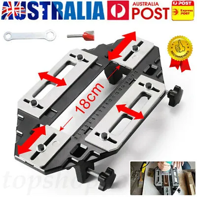 Door Hinge Template Jig Door Lock Cabinet Router Hole Drilling Guide Slot Tool • $45.59