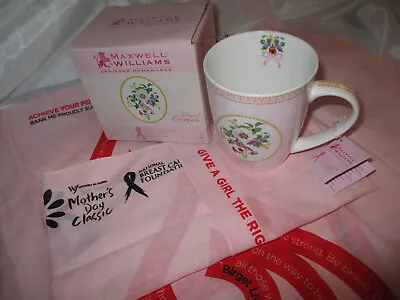 Maxwell Williams  Floral Cameo  Coffee Mug (breast Cancer) + Free Bandana • $12.95