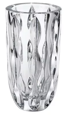 Vintage Equinox Vase 10”  By Reed & Barton Heavy Lead Crystal Slovenia 10 Lbs! • $79.99