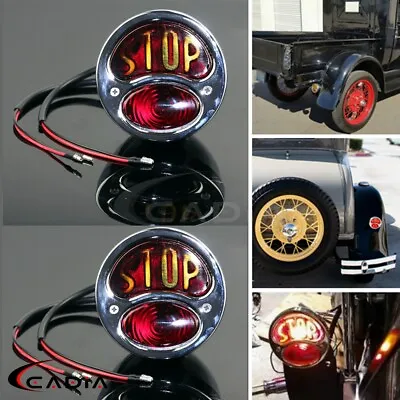 12V Duolamp Taillight 'Stop' Lights For Rat Hot Rods Ford 1928-1931 Street Rod • $63.99