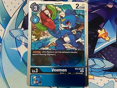 Veemon Alternate Art Foil - BT3-021 - NM - Digimon TCG • $9
