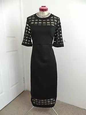 $45 • Buy ASOS MATERNITY Black Net DRESS Size UK 12 BNWT NEW Midi Stretch Party Cocktail