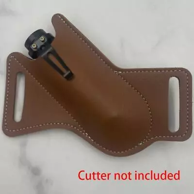 2X Leather Pocket Folding Knife Sheath Tool Storage Belt Pouch Holster Cowhide • £10.90