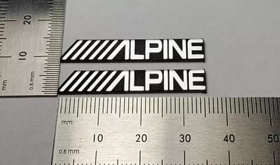 Alpine Custom Speaker Badge Logo Emblem Brushed Silver Pair • $12