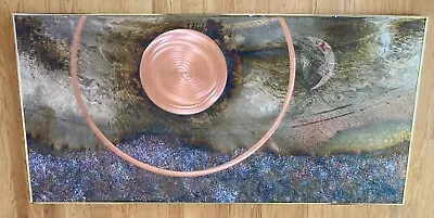 Dale Clark Abstract Metal Painted Etched Copper Electronic Brush Painting Art • $1295