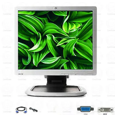 HP 19  Inch 5:4 Desktop Computer PC LCD Monitor VGA With Cables  • $40.41