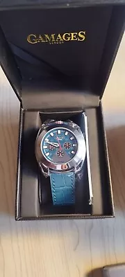 GAMAGES OF LONDON Limited Edition Hand Assembled Stature Automatic Teal Watch • £300