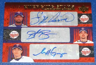 Francisco Liriano - Boof Bonser - Matt Garza 2007 UD Premier Triple Auto /25 • $2.99