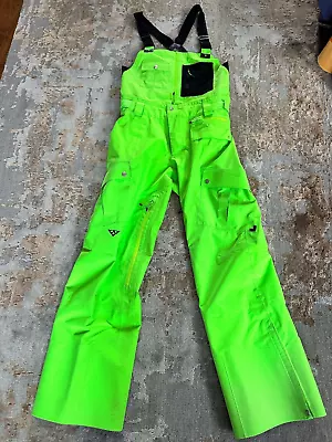 Mens Black Crows Corpus 3L Gor-Tex Reinforced Bib Ski Snow Pants Green - Medium • $165