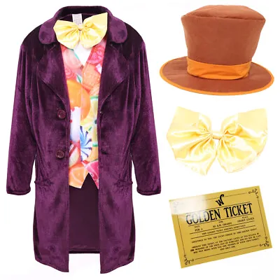 £18.99 • Buy Childs Willy Wonka Costume School Book Day Coat Kids Fancy Dress