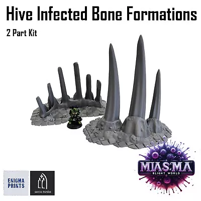 Hive Infected Bone Formations - 2 Part Kit - Wargaming 40k Terrain & Scenery • $27.35