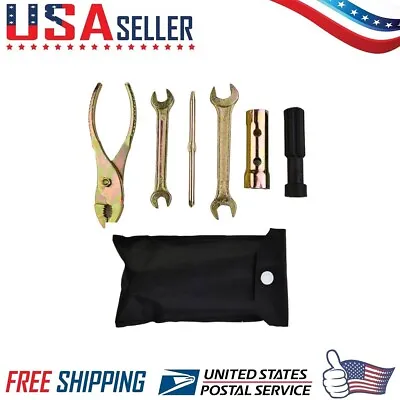 5pcs Motorcycle Tool Kit Spanner / Wrench / Screwdriver / Pliers W/Storage Bag • $16.99