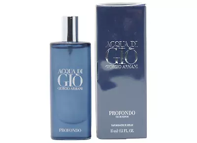 GIORGIO ARMANI ACQUA DI GIO PROFONDO EDP 15ml .5fl Oz COLOGNE NEW IN BOX SEALED • $28.75