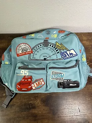 Disney Store Cars 3 Lightning McQueen Blue Backpack Travel Overnight Bag • $19.99