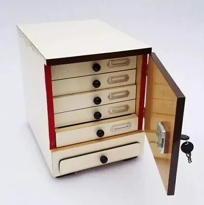 Brand New Wooden Microscope Slide Storage Cabinet For 500 Slides With Lock • $177.69