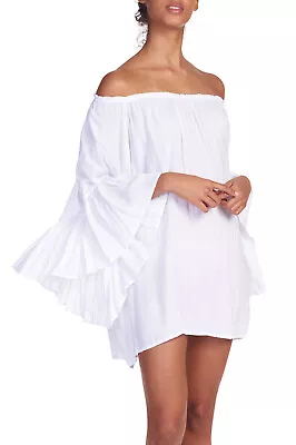 Elan Off Shoulder Top /mini Dress Ry-555 W/ruffle Sleeve Msrp 89.99 • $29.99