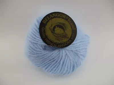 New BELANGOR 100% ANGORA Rabbit Fur Luxurious Yarn | 10Gr | 33Yds | BABY BLUE • $11.95