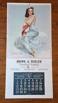 1968 Gil Elvgren Pin-up Calendar Sample Titled  Beautiful Lady  (22 X45 1/2 ) • $9.99